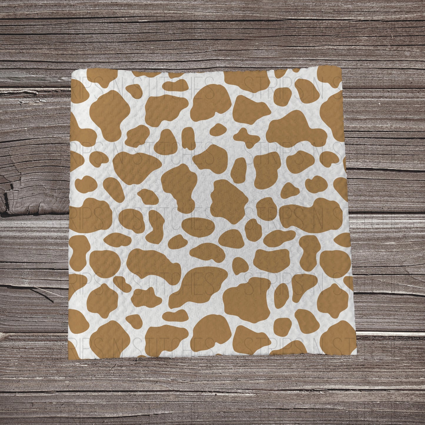 Western Brown Cow | Fabric Strip | Bow Making | Scrunchie | Headwraps