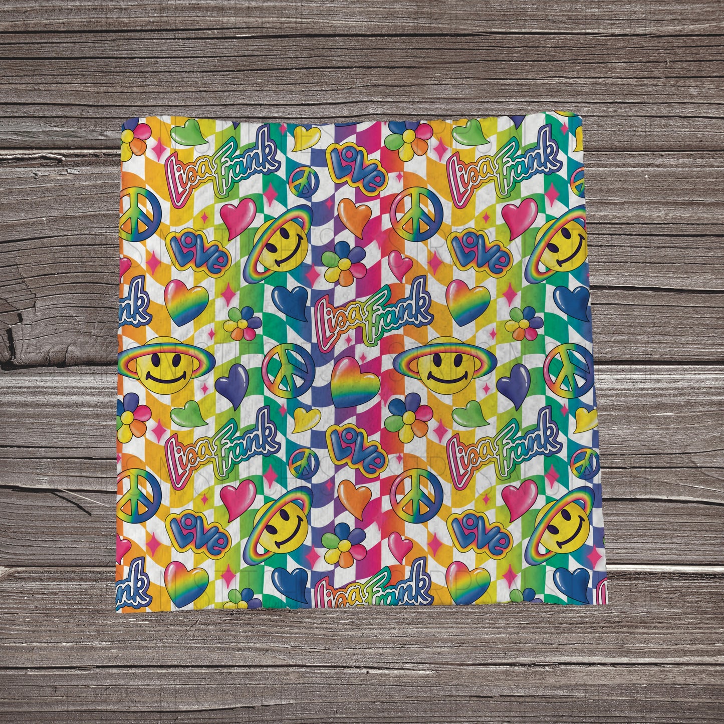 Checkered Lisa Frank | Bullet Fabric Strip | Bow Making | Scrunchie | Headwrap