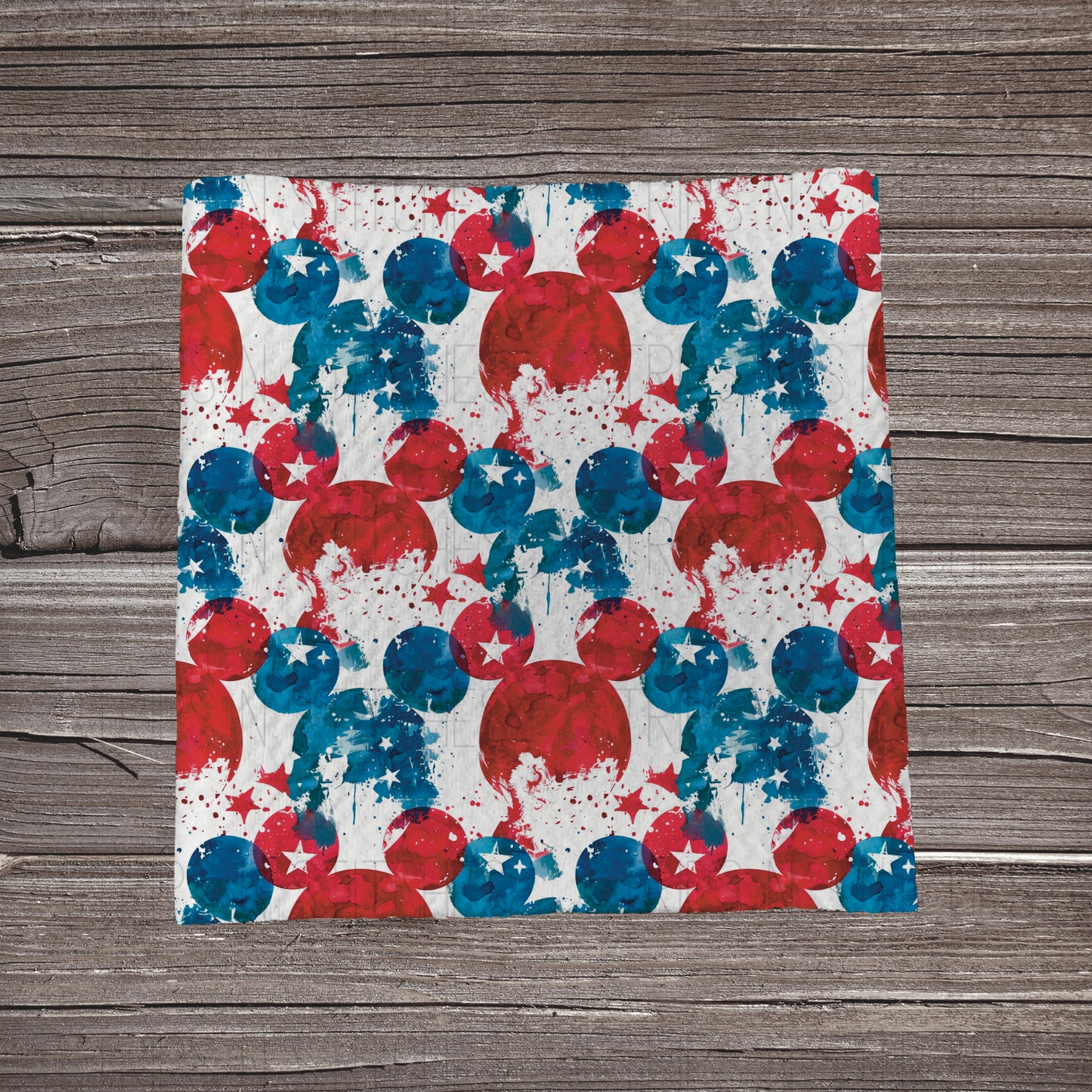 Watercolor Patriotic Mouse Heads | Bow Making | Headwrap | Scrunchies