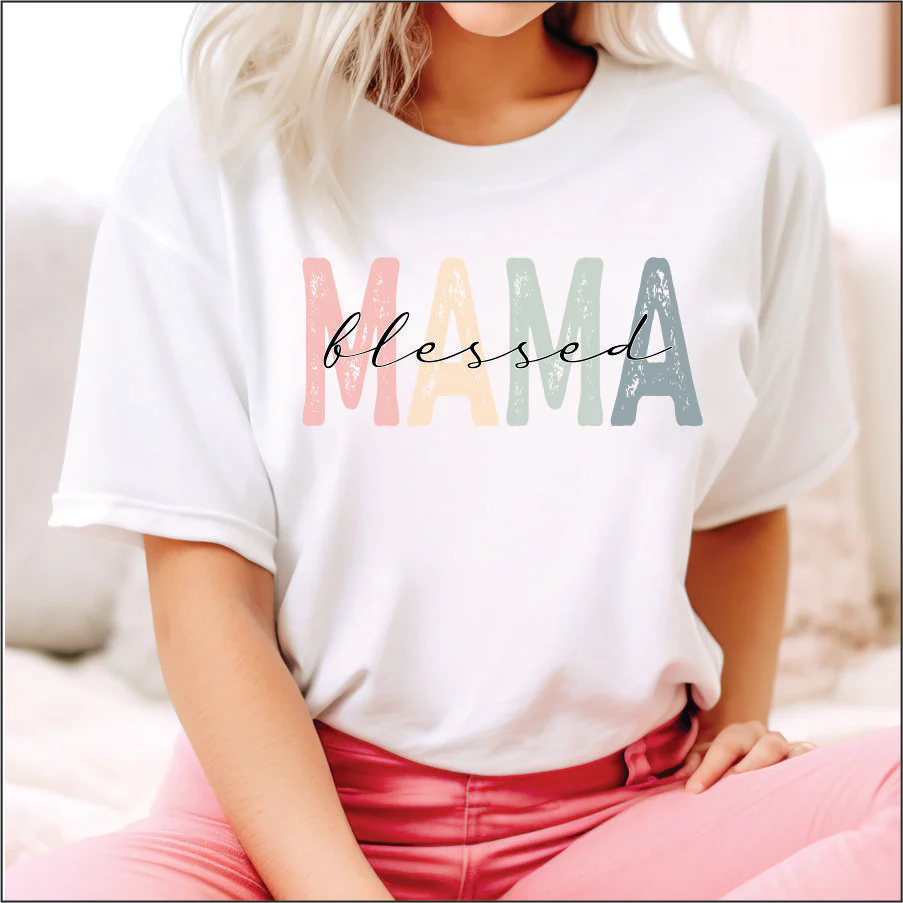 Blessed Mama Pastel - DTF TRANSFER