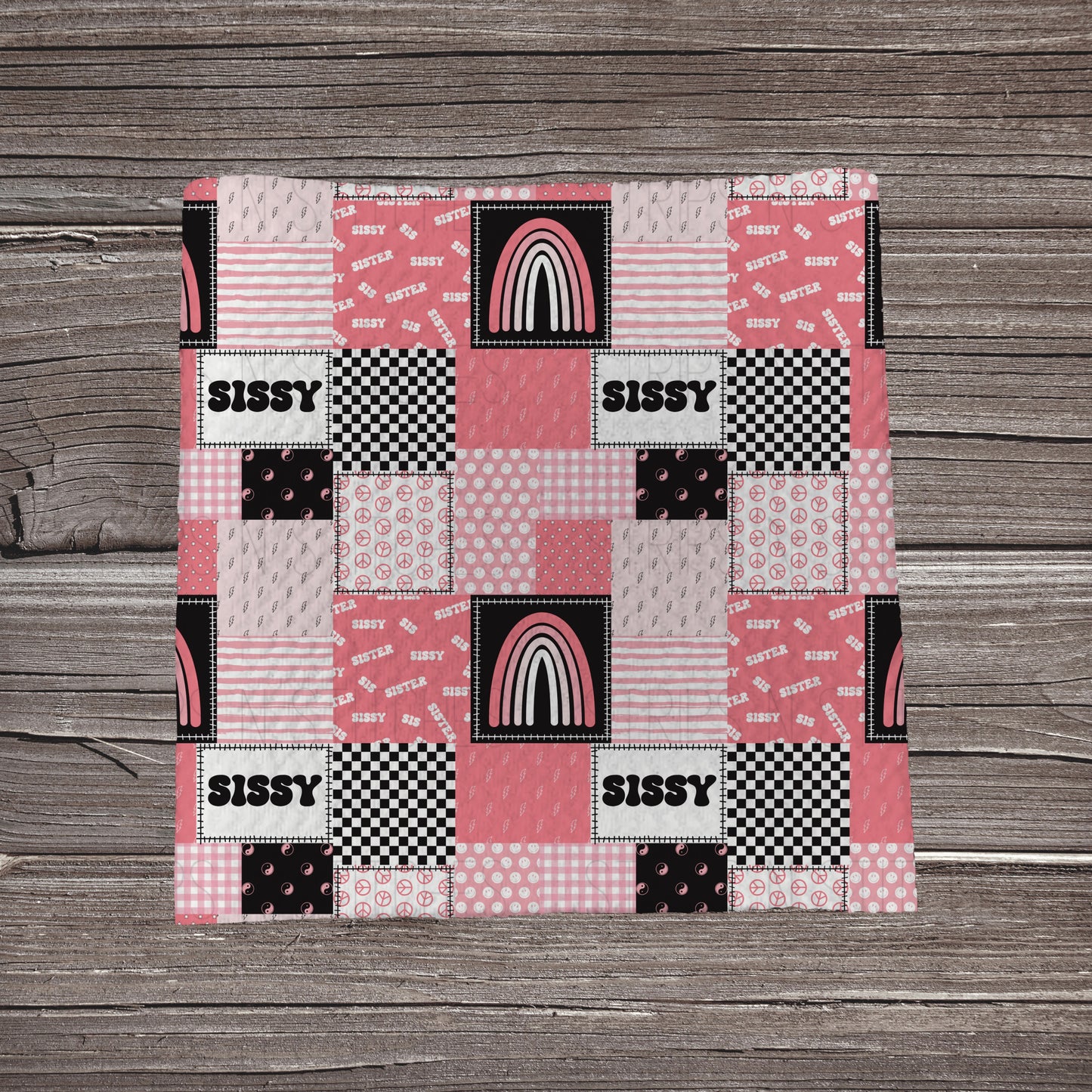 Pink Sissy Patchwork | Fabric Strip- Bow Making | Headwraps