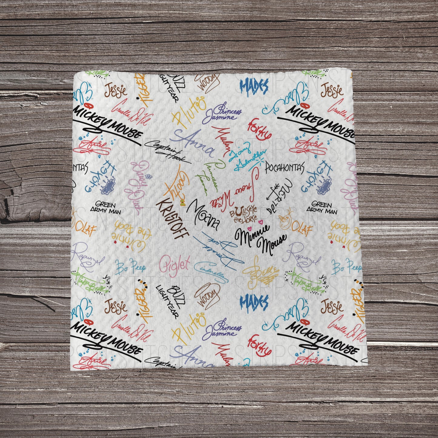 Autographs Fabric Strip- Bow Making- Headwrap- Scrunchies