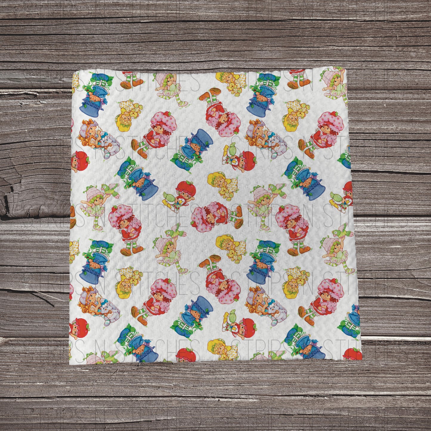 Strawberry Shortcake Scatter Fabric Strip- Bow Making- Headwrap- Scrunchies