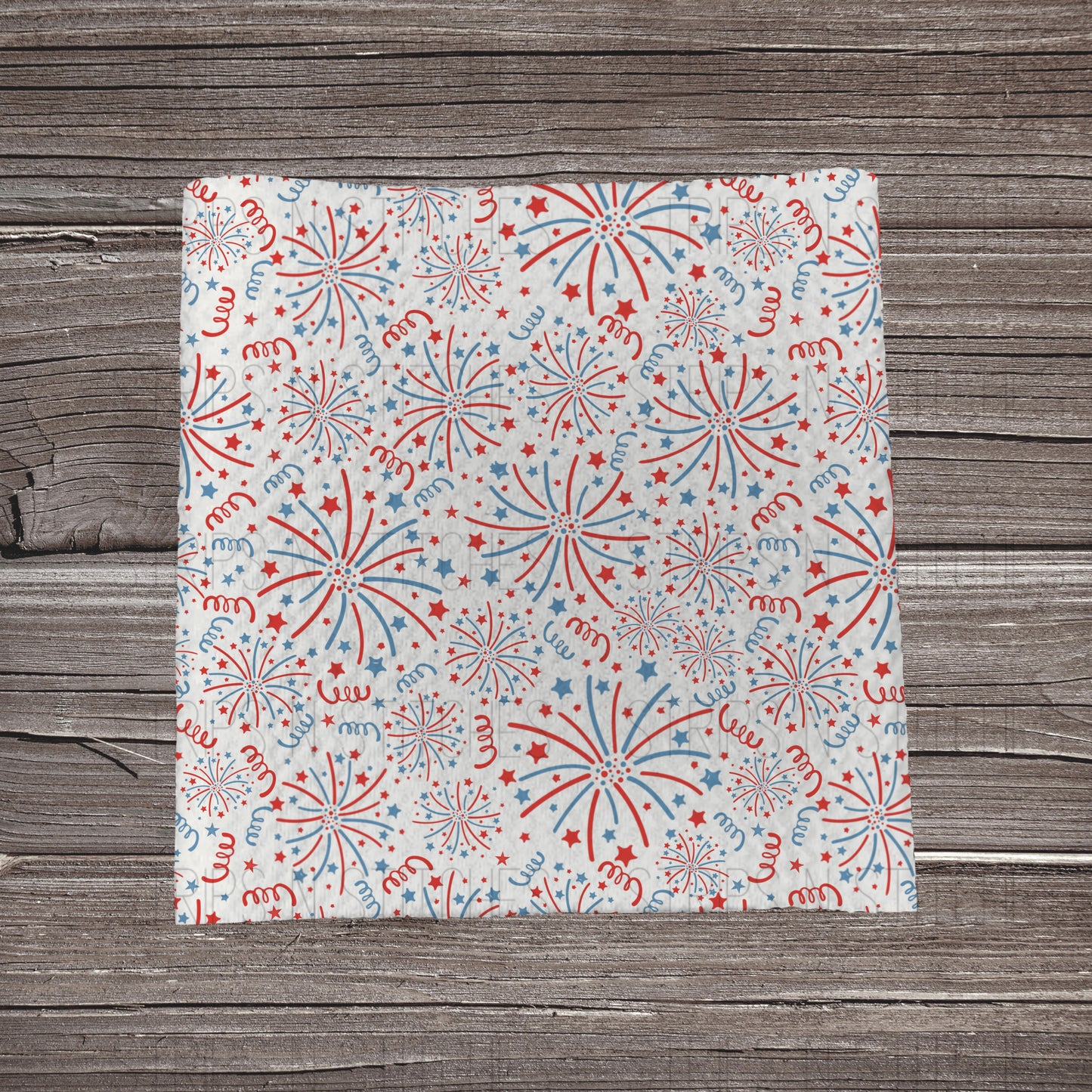 Fireworks Fabric Strip- Bow Making- Headwrap- Scrunchies