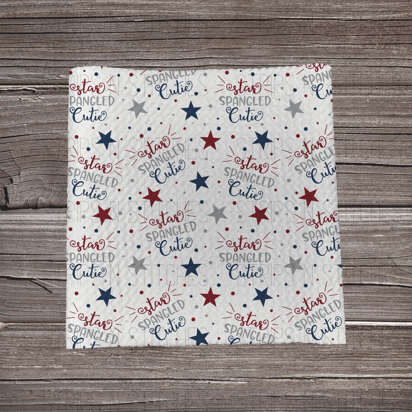 Star Spangled Cutie Fabric Strip- Bow Making- Headwrap- Scrunchies