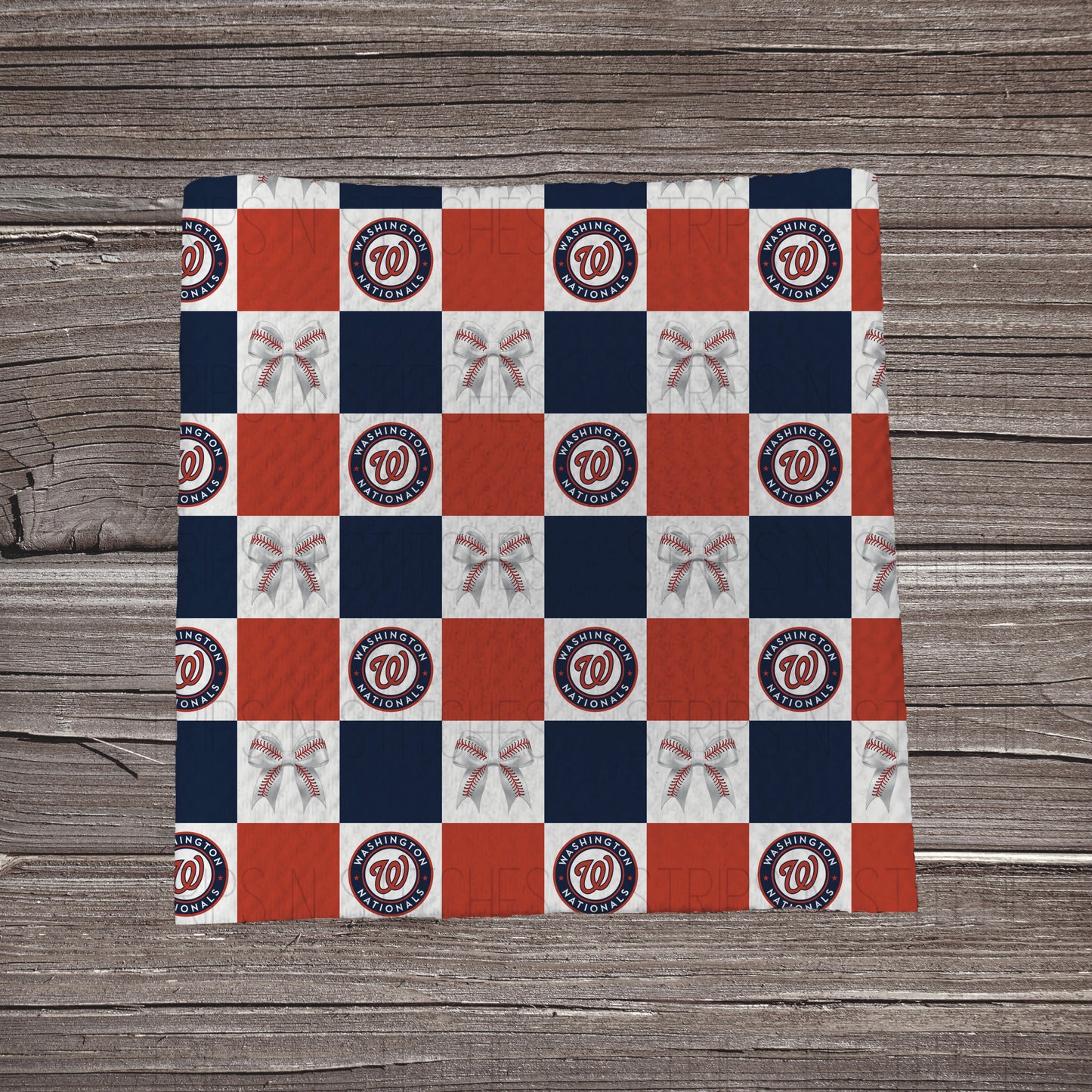 Checkered Big Leagues & Bows | All 30 Teams Available | Fabric Strip- Bow Making- Headwrap- Scrunchies