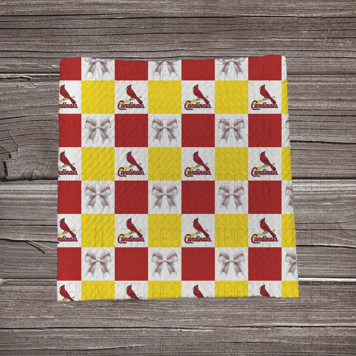 Checkered Big Leagues & Bows | All 30 Teams Available | Fabric Strip- Bow Making- Headwrap- Scrunchies