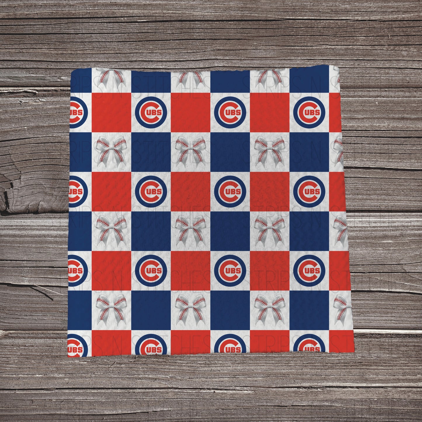 Checkered Big Leagues & Bows | All 30 Teams Available | Fabric Strip- Bow Making- Headwrap- Scrunchies