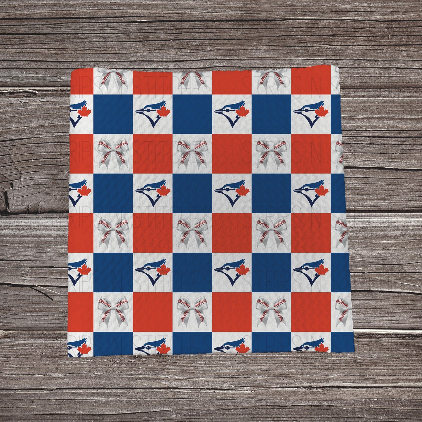 Checkered Big Leagues & Bows | All 30 Teams Available | Fabric Strip- Bow Making- Headwrap- Scrunchies