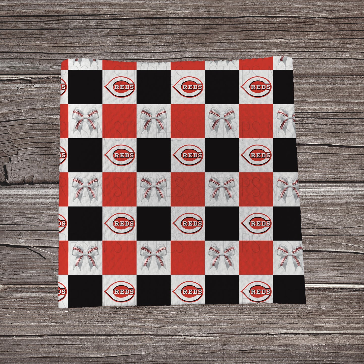 Checkered Big Leagues & Bows | All 30 Teams Available | Fabric Strip- Bow Making- Headwrap- Scrunchies