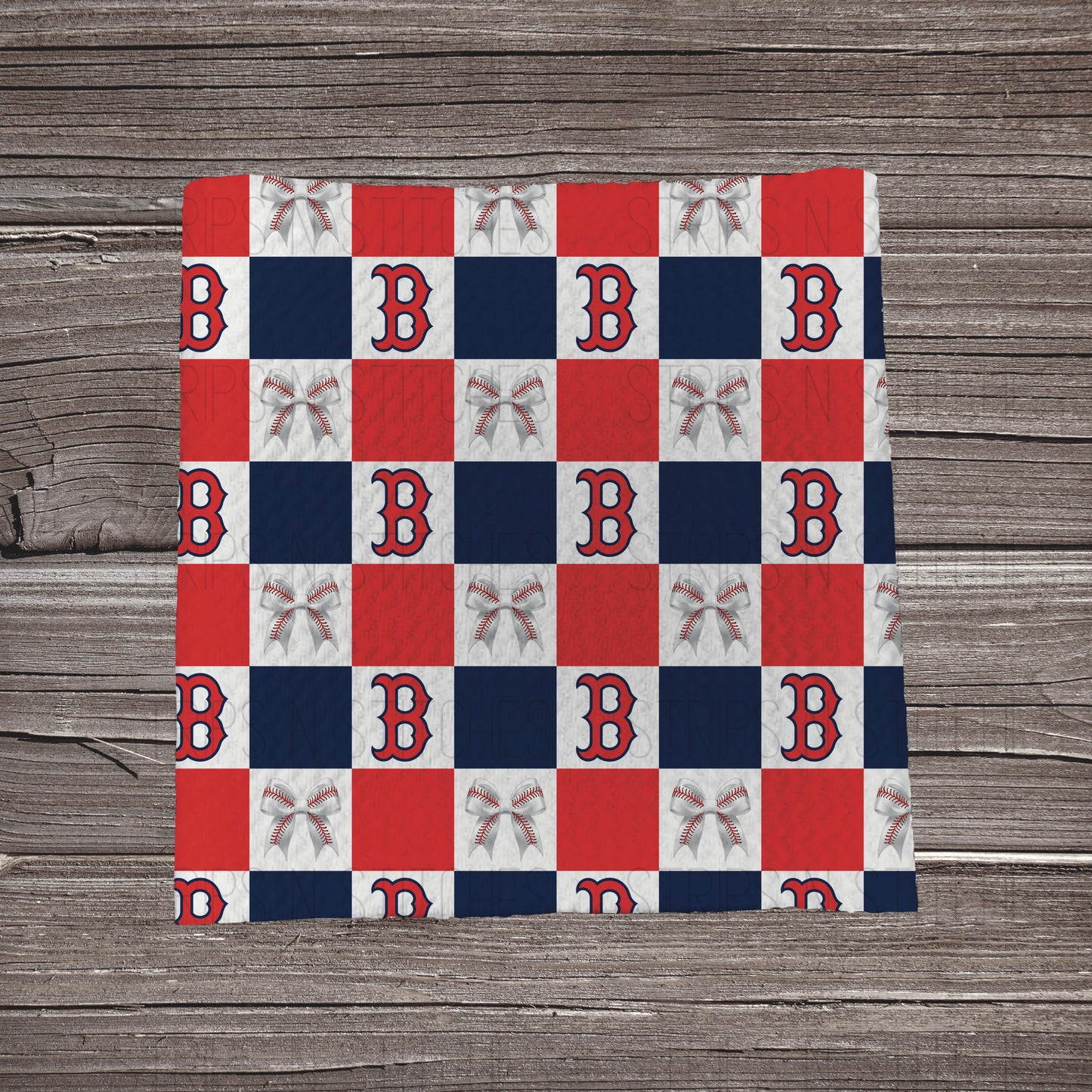 Checkered Big Leagues & Bows | All 30 Teams Available | Fabric Strip- Bow Making- Headwrap- Scrunchies