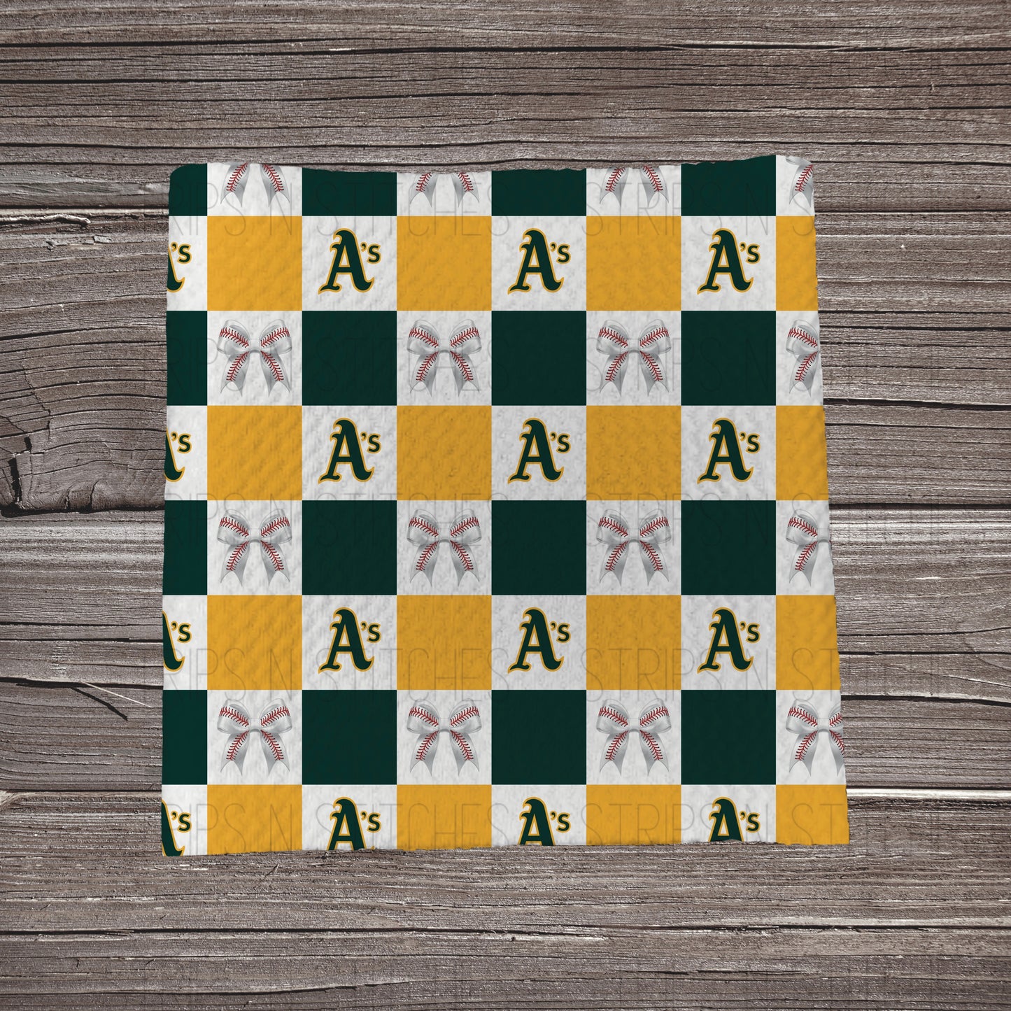 Checkered Big Leagues & Bows | All 30 Teams Available | Fabric Strip- Bow Making- Headwrap- Scrunchies