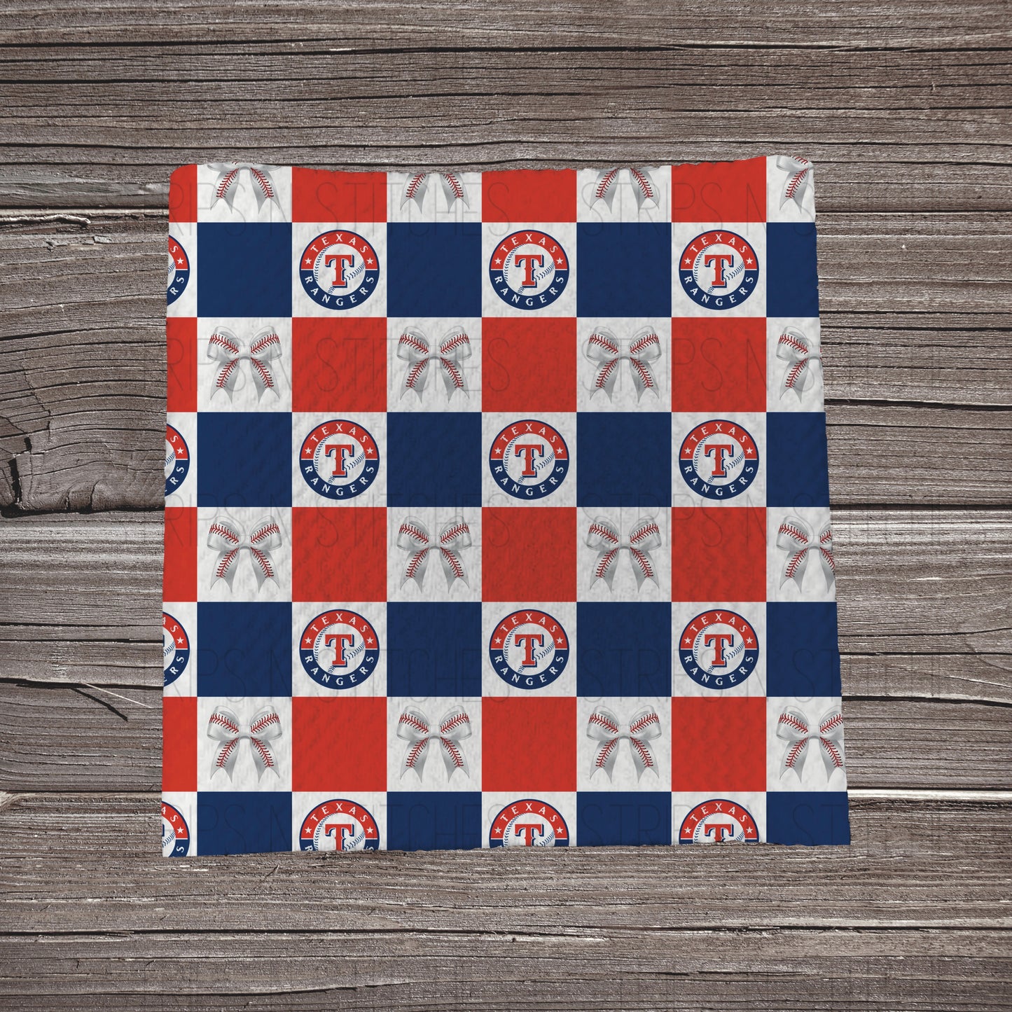 Checkered Big Leagues & Bows | All 30 Teams Available | Fabric Strip- Bow Making- Headwrap- Scrunchies