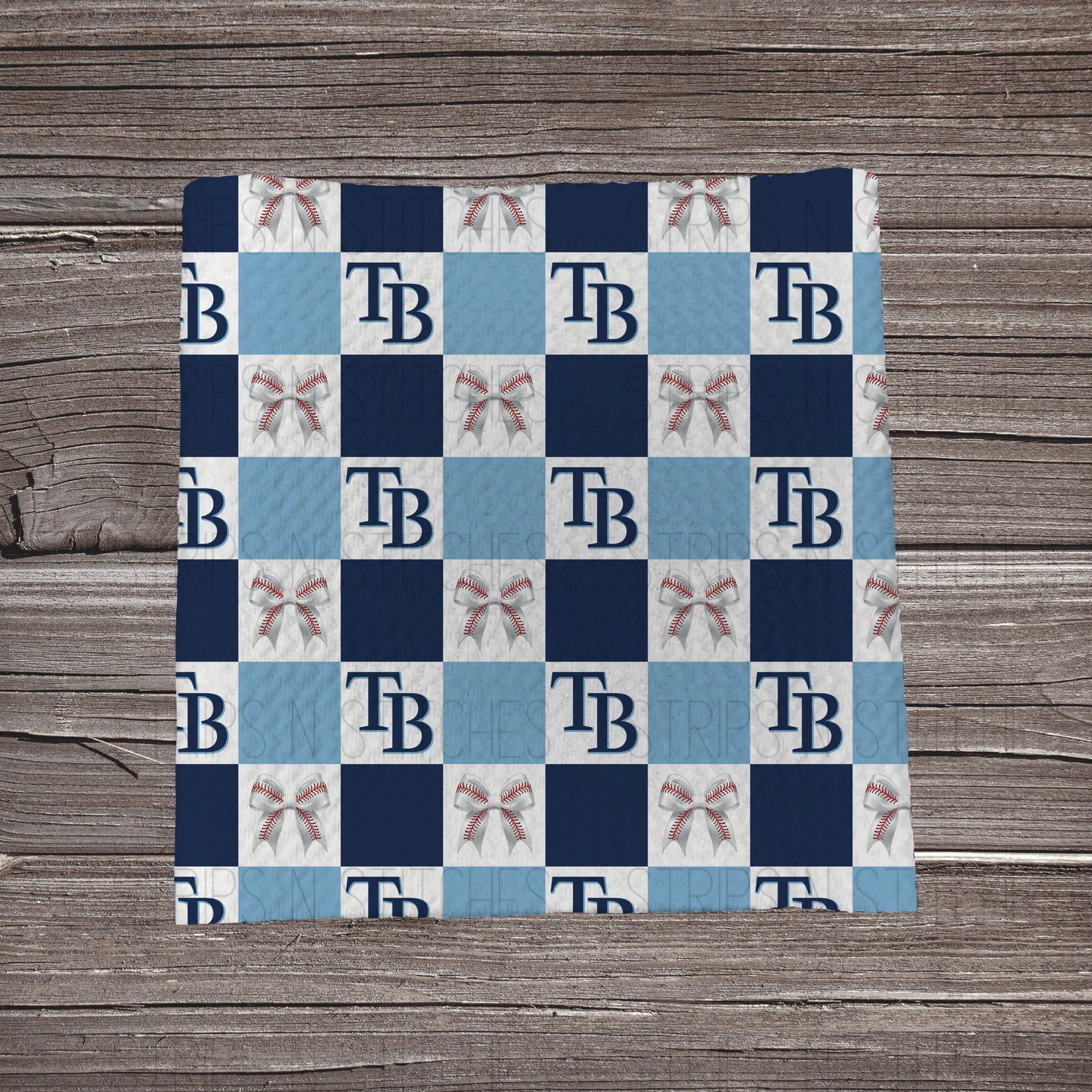 Checkered Big Leagues & Bows | All 30 Teams Available | Fabric Strip- Bow Making- Headwrap- Scrunchies
