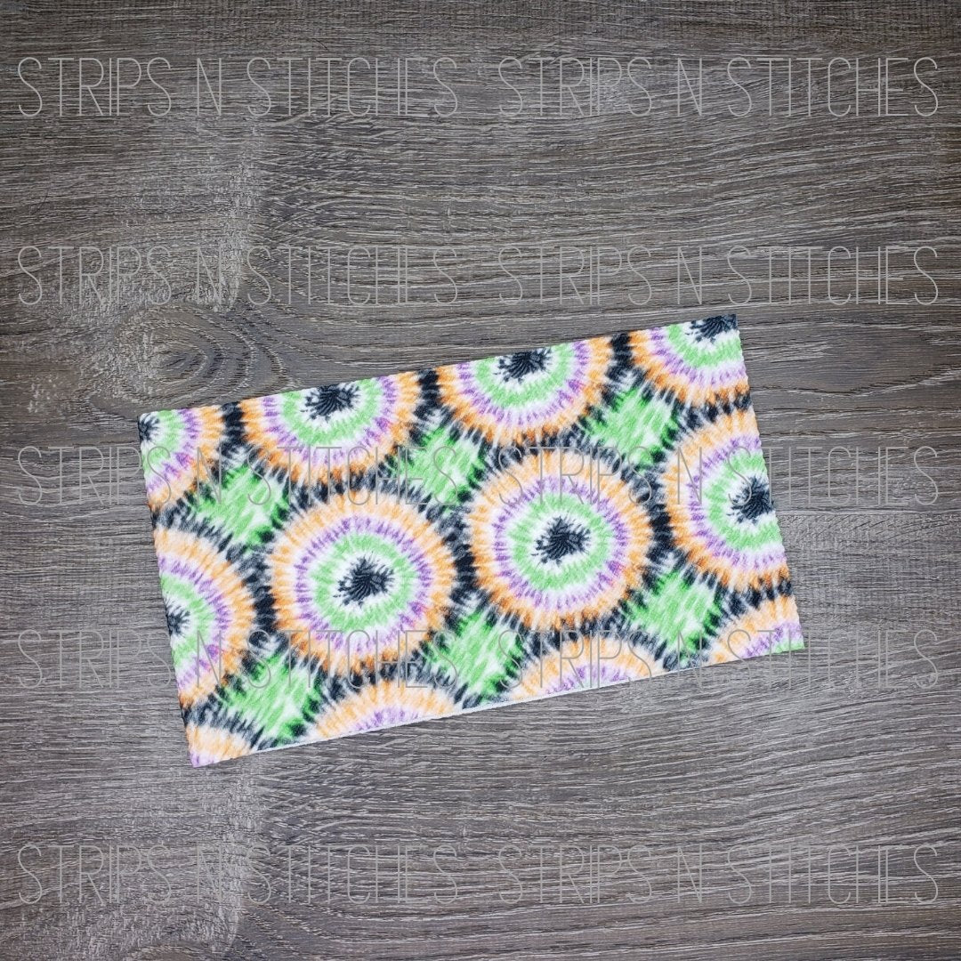 Halloween Tie Dye Fabric Strip- Bow Making- Headwrap- Scrunchies