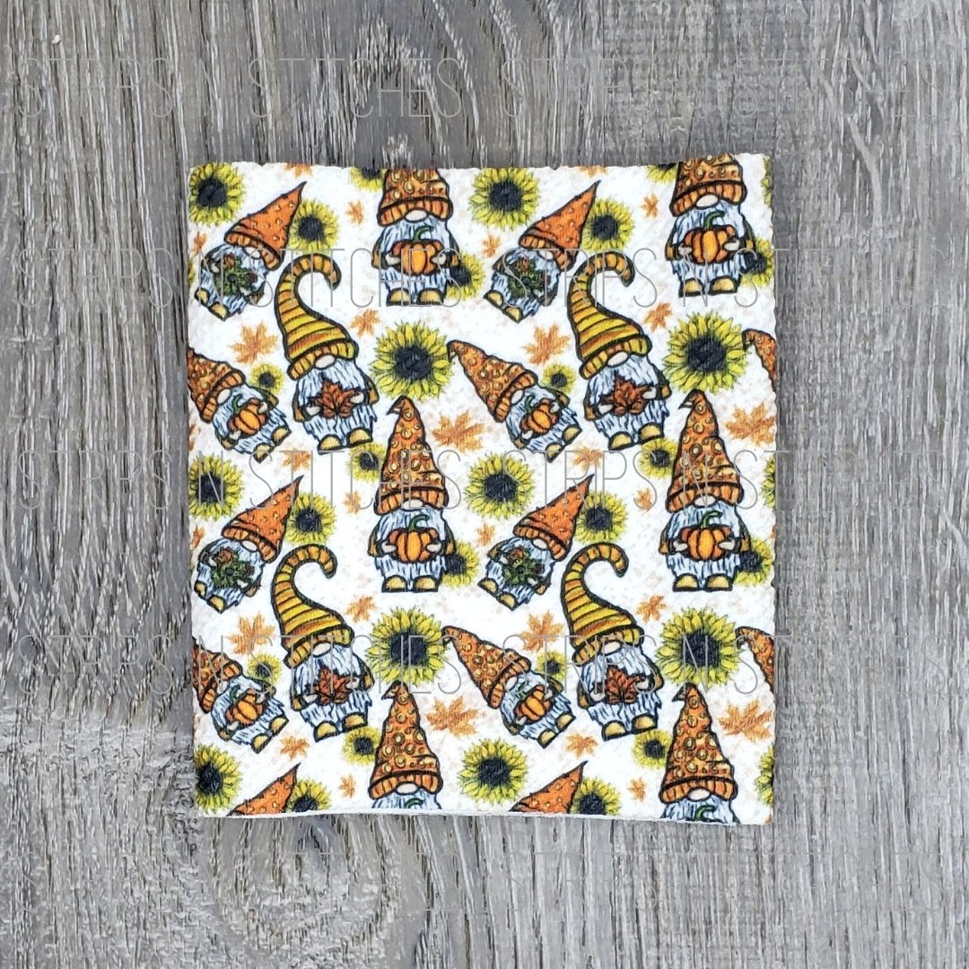 Fall Gnomes Fabric Strip- Bow Making- Headwrap- Scrunchies
