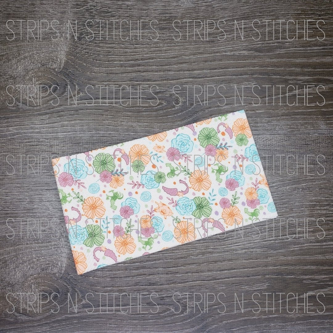 Floral Moana Fabric Strip- Bow Making- Headwrap- Scrunchies