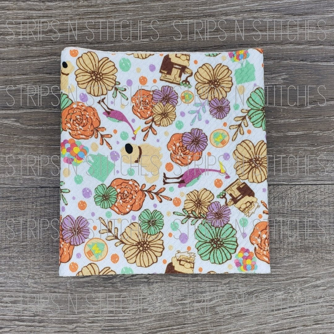 Floral UP with coordinating stripe option | Fabric Strip | Bow Making | Scrunchi