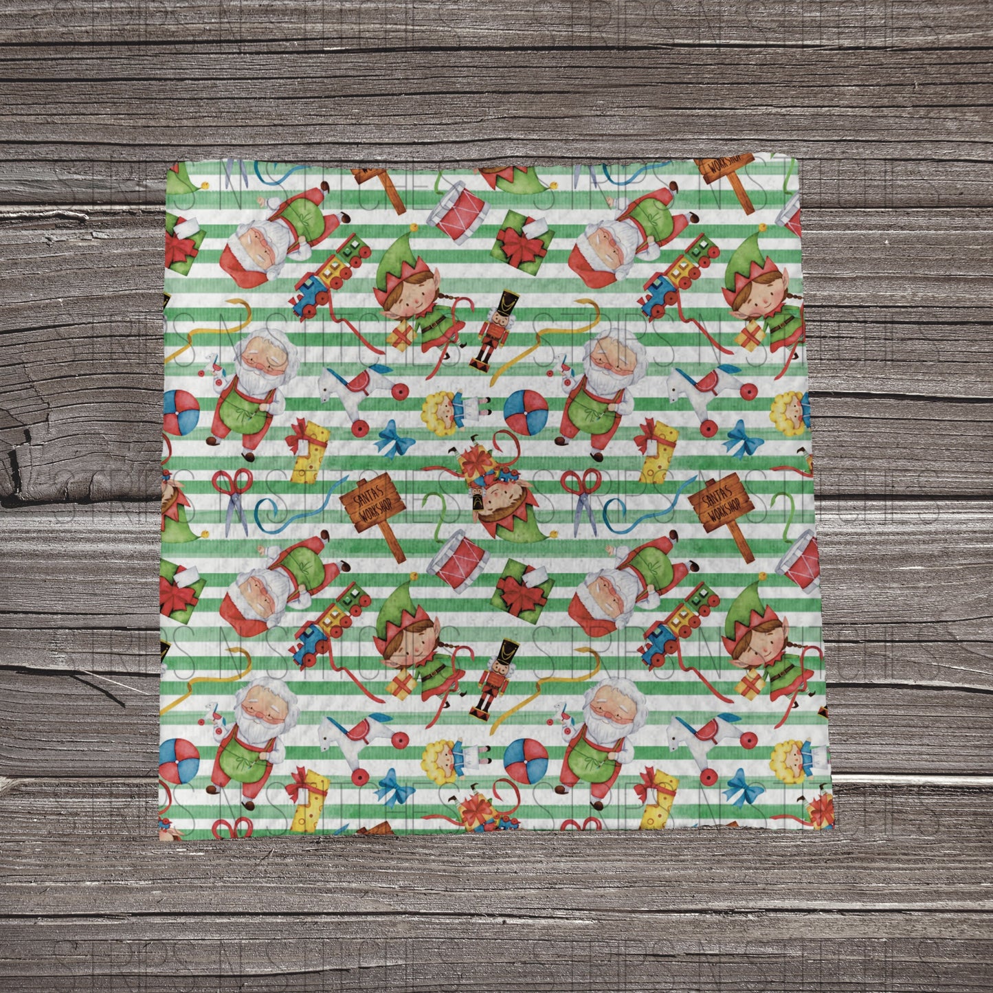 Santa’s Workshop- Stripes | Bullet Fabric Strip | Bow Making | Scrunchie |