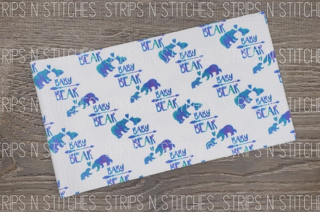 Baby Bear Fabric Strip- Bow Making- Headwrap- Scrunchies