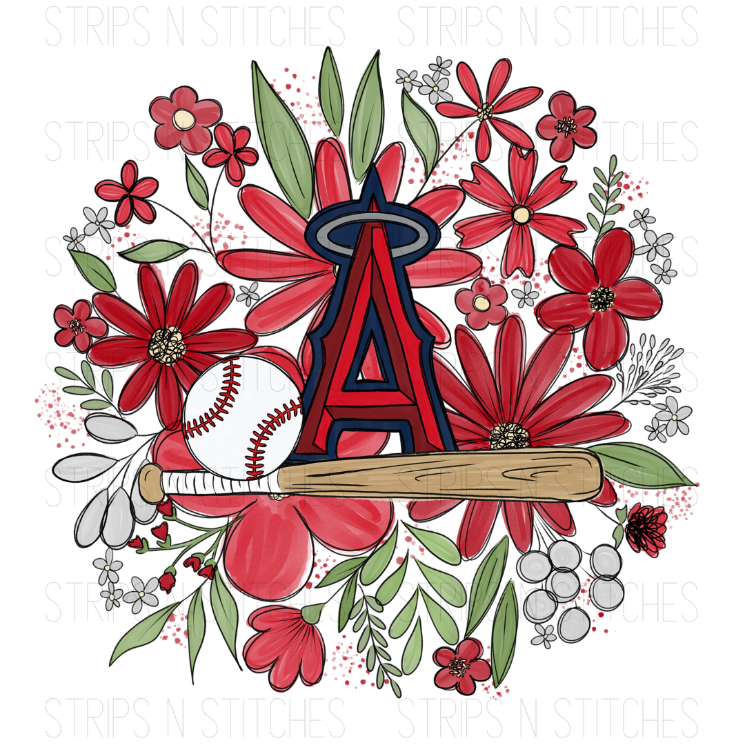 2024 MLB Floral TODDLER (6 inches) | Sublimation Transfer | Create Your Own Shirt