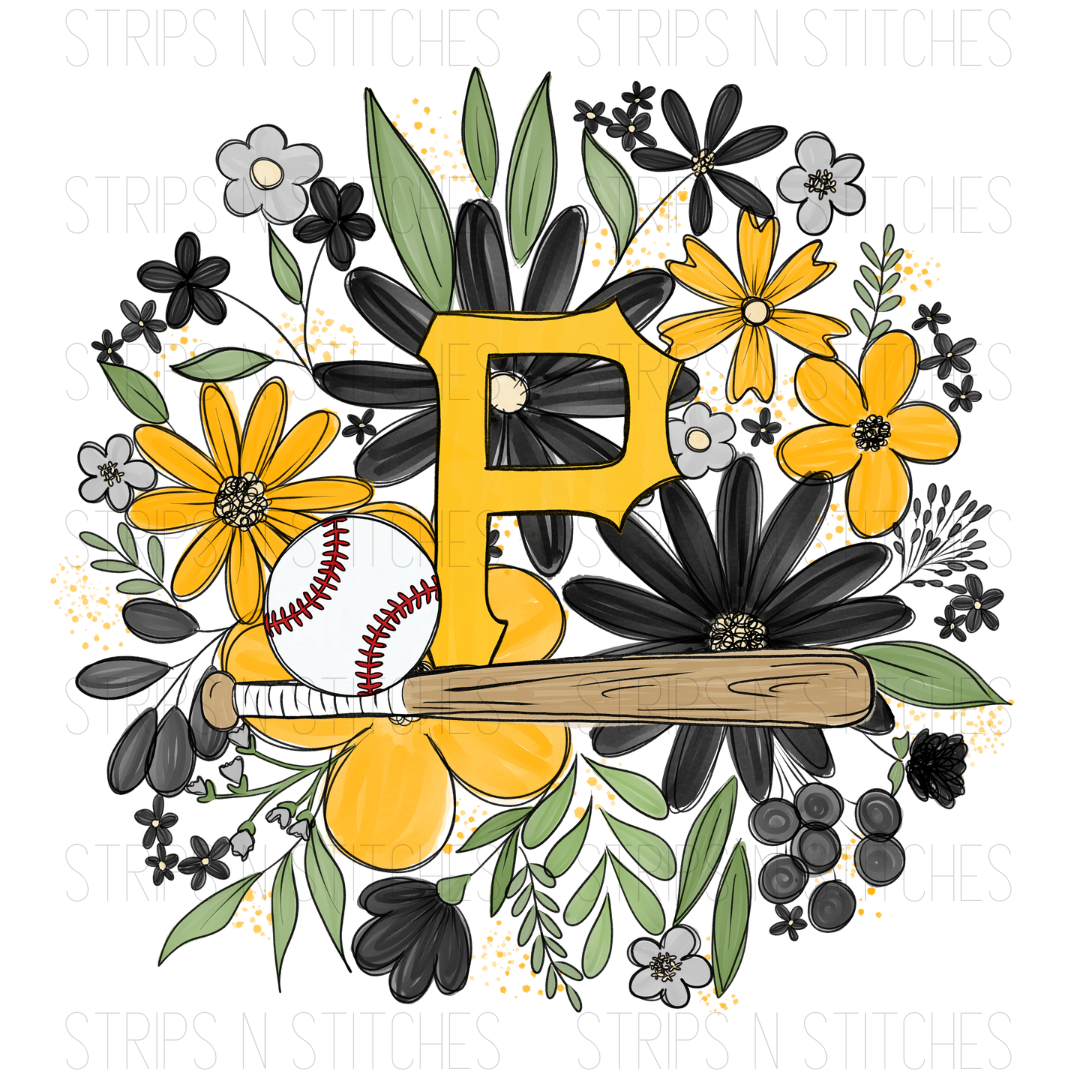 2024 MLB Floral TODDLER (6 inches) | Sublimation Transfer | Create Your Own Shirt