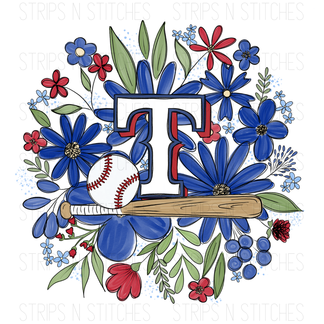 2024 MLB Floral TODDLER (6 inches) | Sublimation Transfer | Create Your Own Shirt