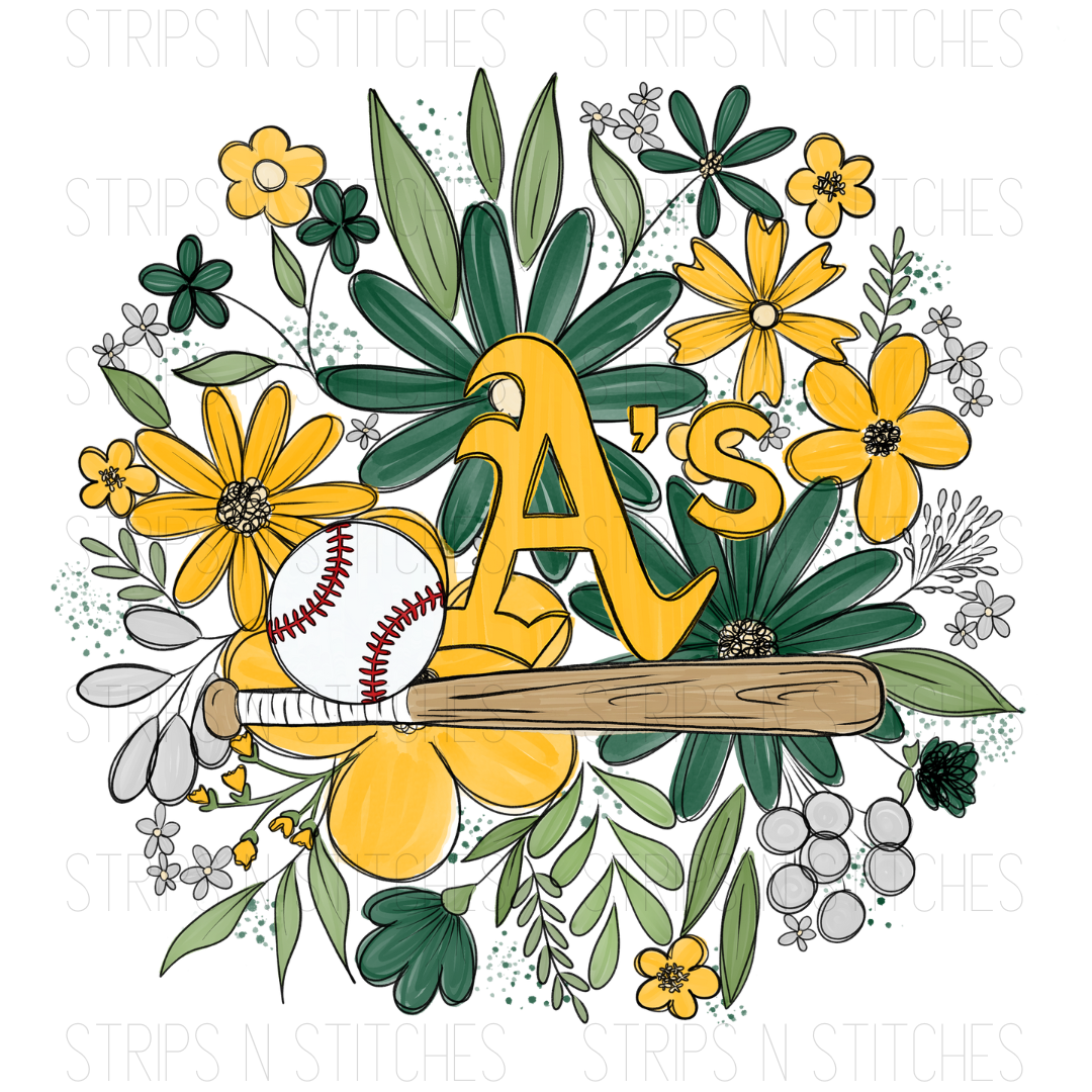 2024 MLB Floral TODDLER (6 inches) | Sublimation Transfer | Create Your Own Shirt