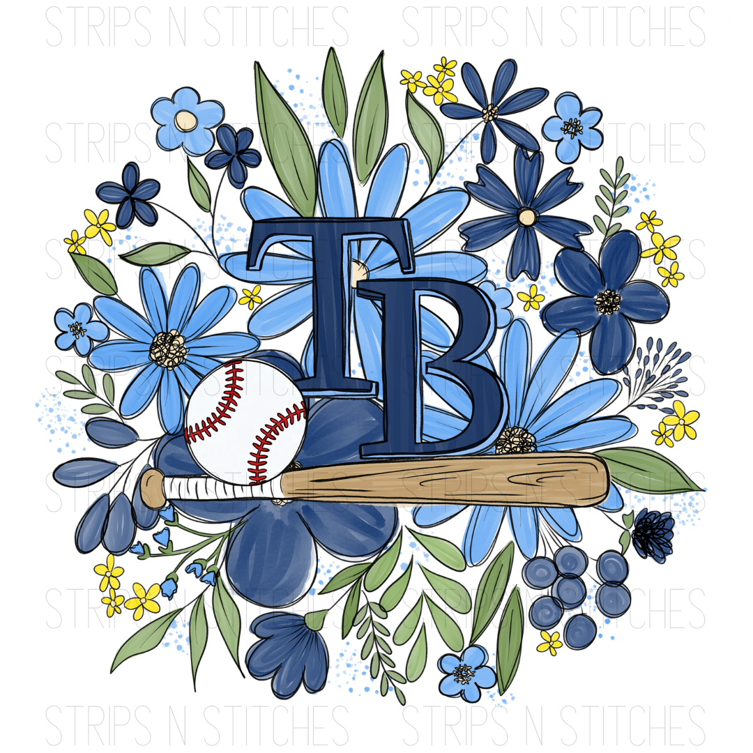 2024 MLB Floral TODDLER (6 inches) | Sublimation Transfer | Create Your Own Shirt