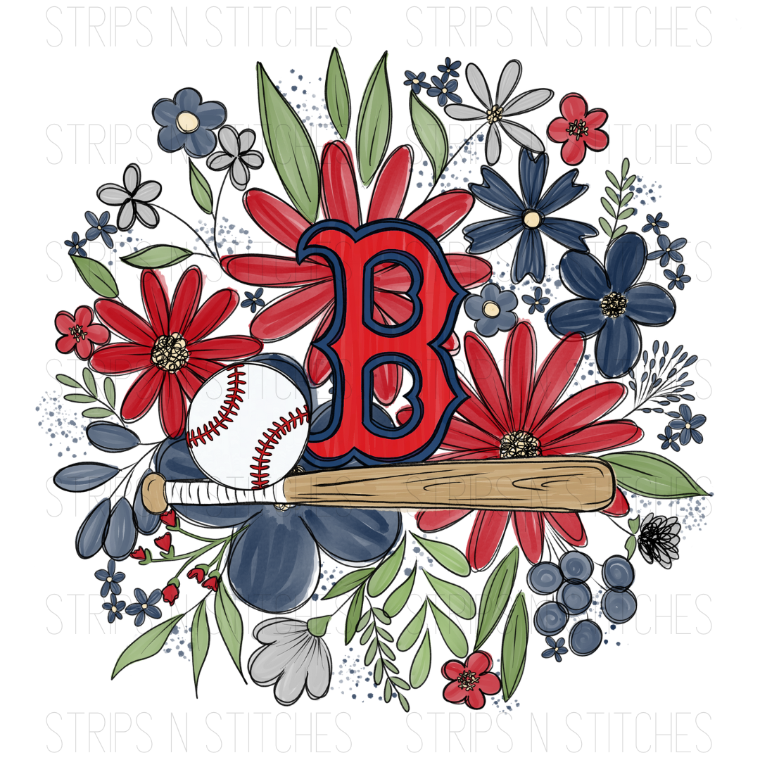 2024 MLB Floral TODDLER (6 inches) | Sublimation Transfer | Create Your Own Shirt