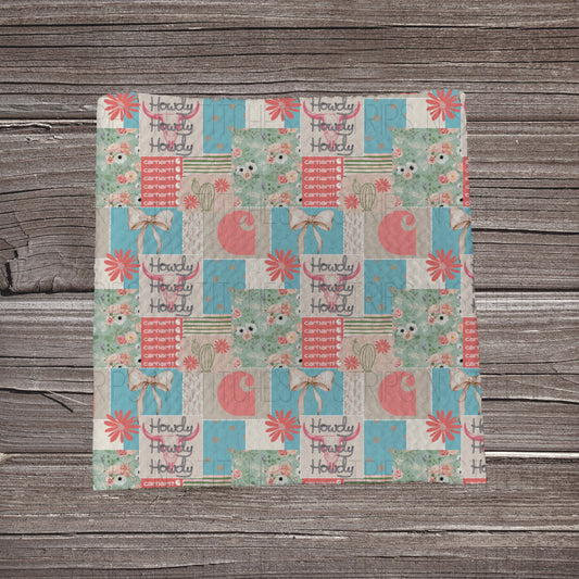 Howdy Spring Floral Patchwork  | Bullet Fabric Strip | Bow Making | Scrunchie | Headwraps