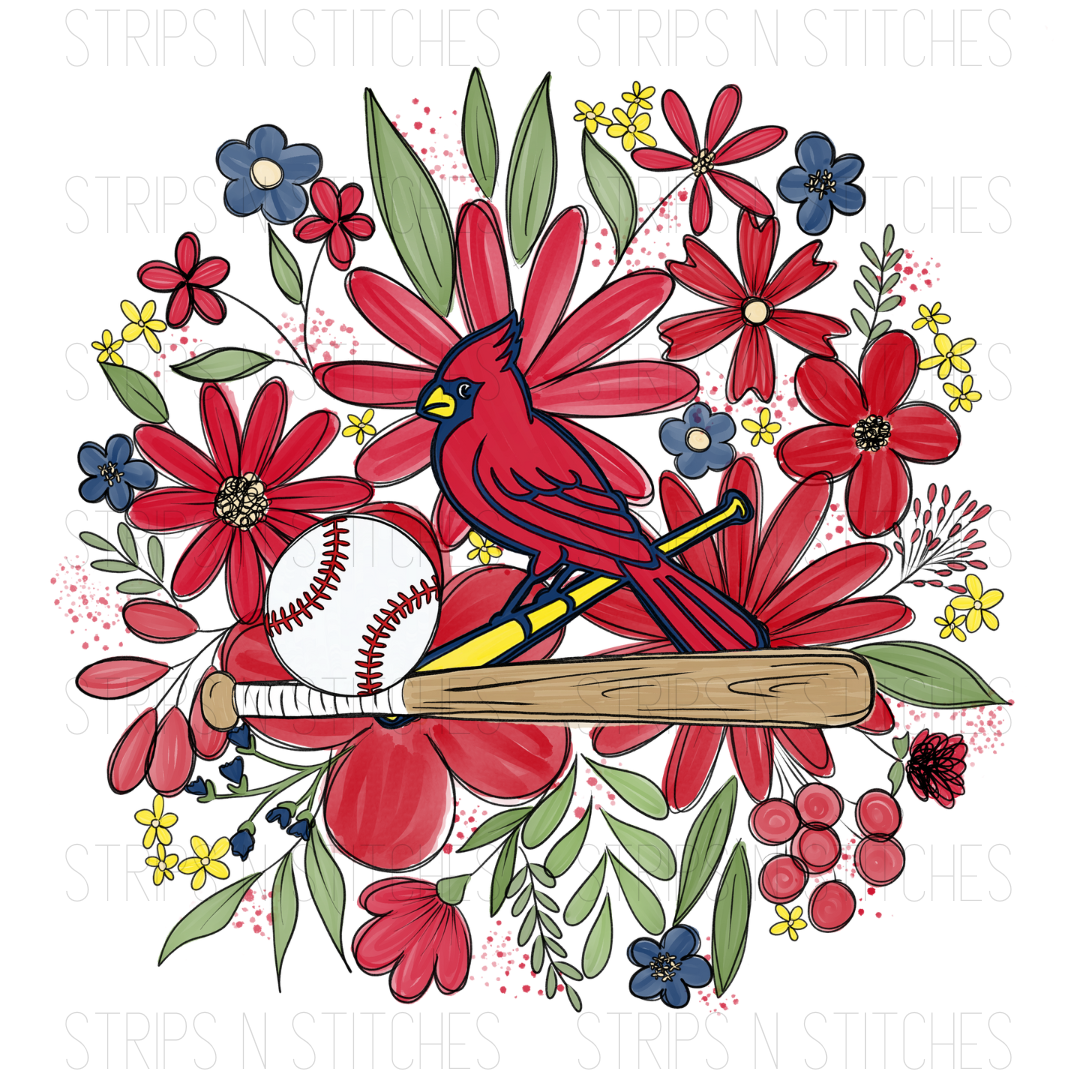 2024 MLB Floral TODDLER (6 inches) | Sublimation Transfer | Create Your Own Shirt