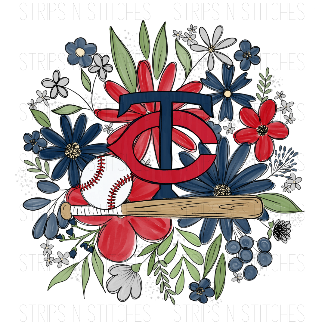 2024 MLB Floral TODDLER (6 inches) | Sublimation Transfer | Create Your Own Shirt