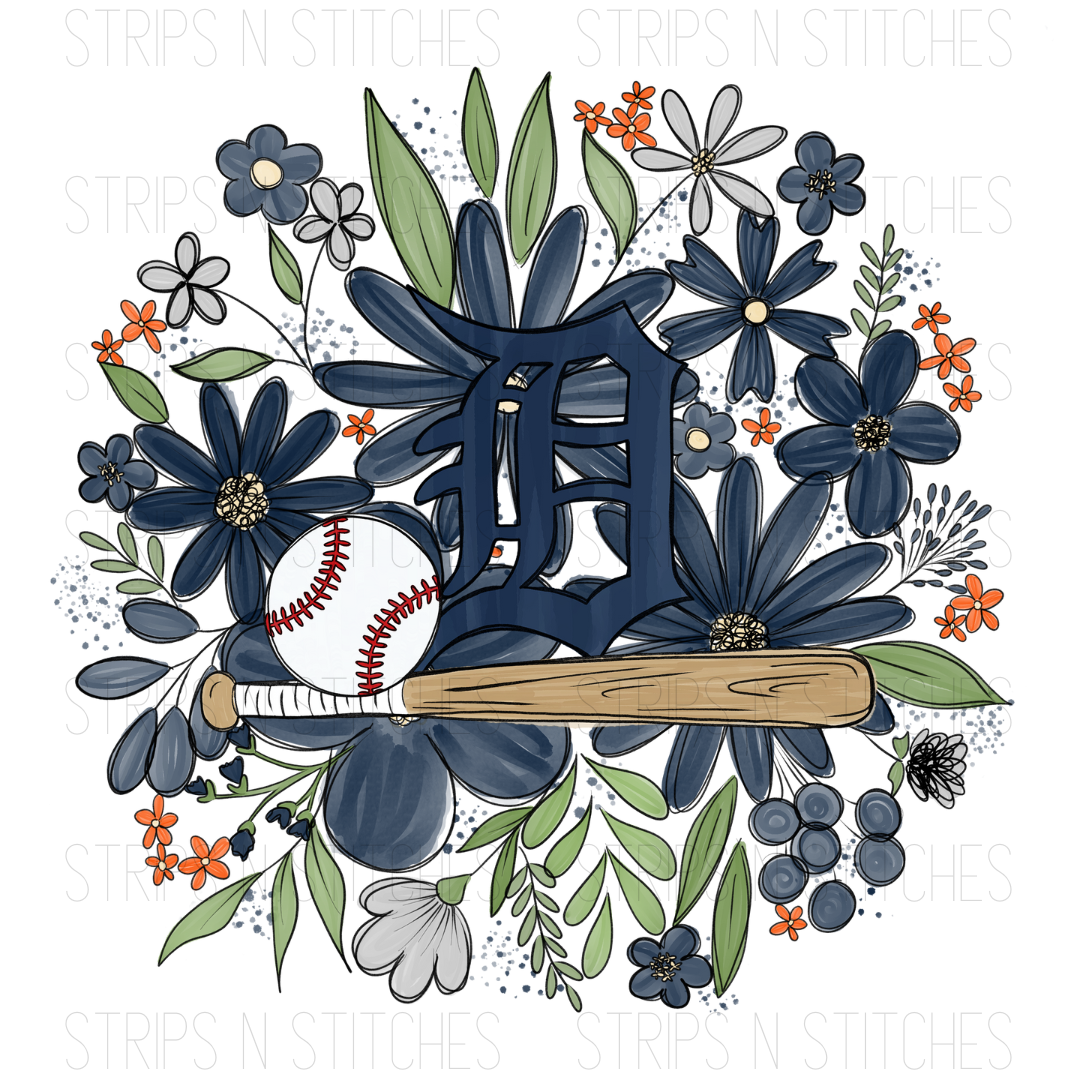 2024 MLB Floral TODDLER (6 inches) | Sublimation Transfer | Create Your Own Shirt
