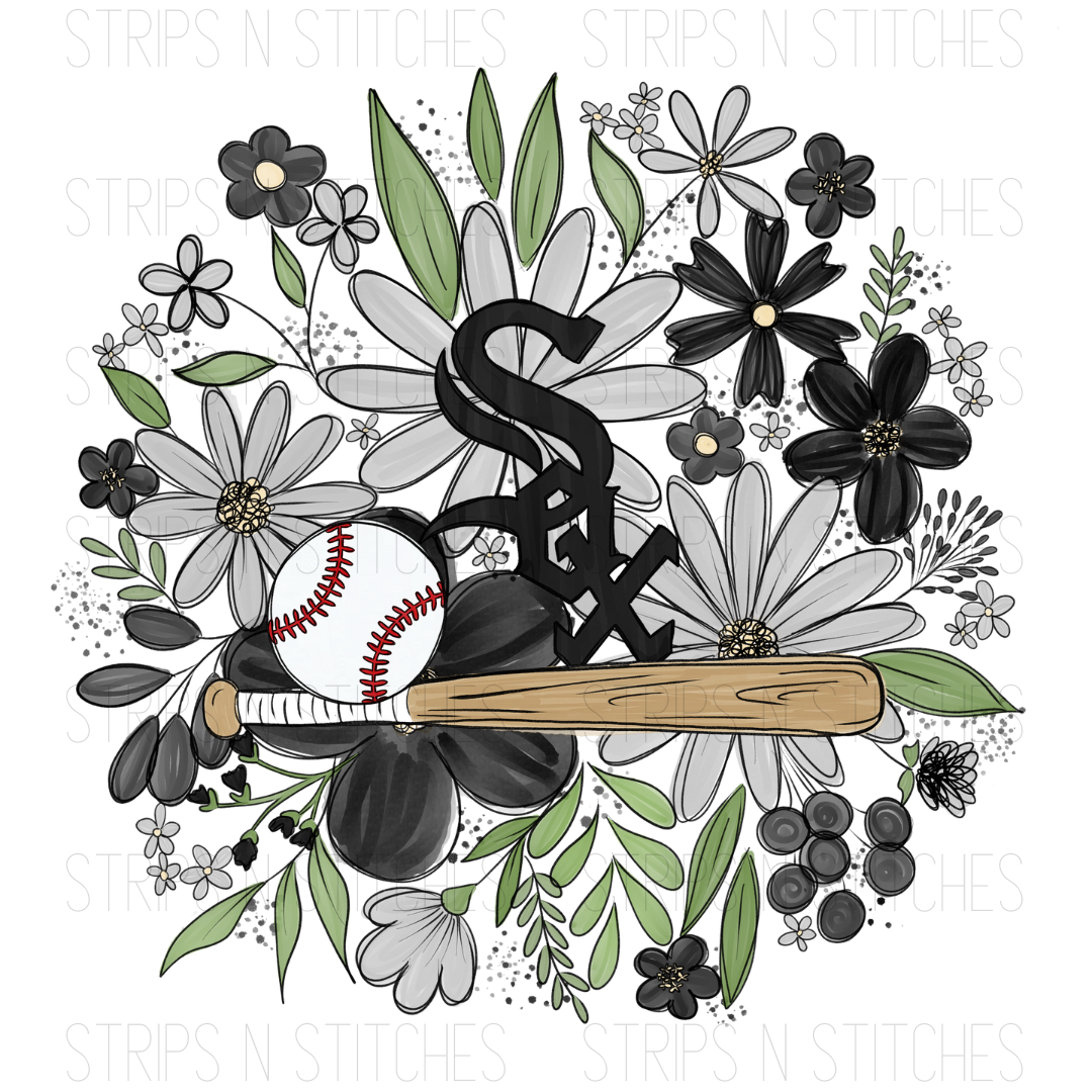 2024 MLB Floral TODDLER (6 inches) | Sublimation Transfer | Create Your Own Shirt