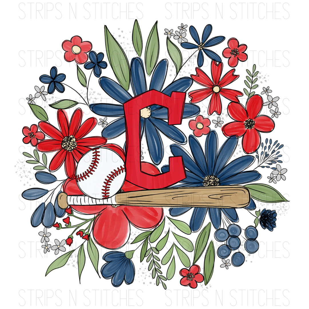2024 MLB Floral TODDLER (6 inches) | Sublimation Transfer | Create Your Own Shirt