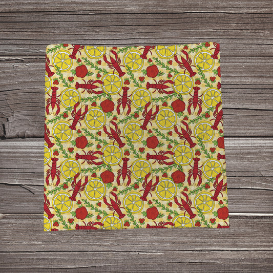 Crawfish & Lemons | Fabric Strip | Bow Making | Scrunchie | Headwraps