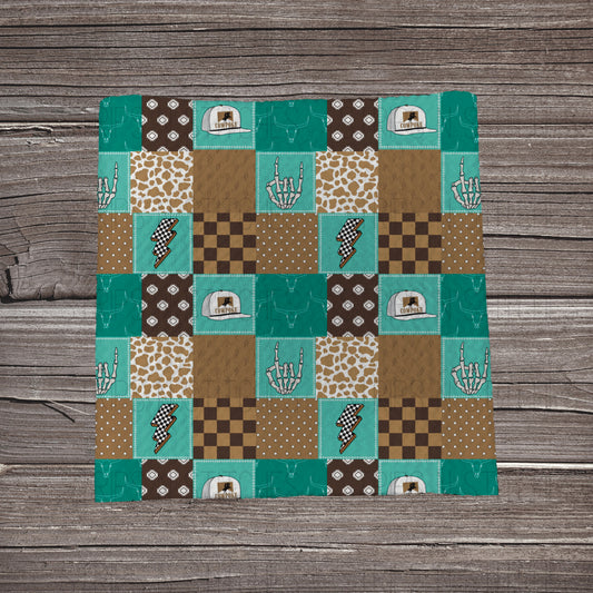 Western Cowpoke Patchwork | Fabric Strip | Bow Making | Scrunchie | Headwraps