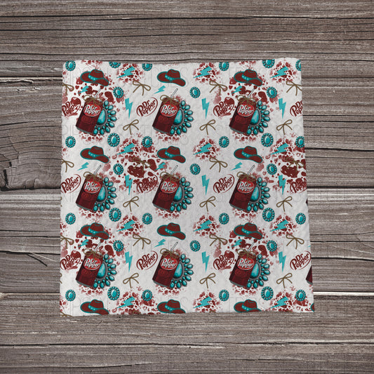 Western Dr Pepper  | Bullet Fabric Strip | Bow Making | Scrunchie | Headwraps