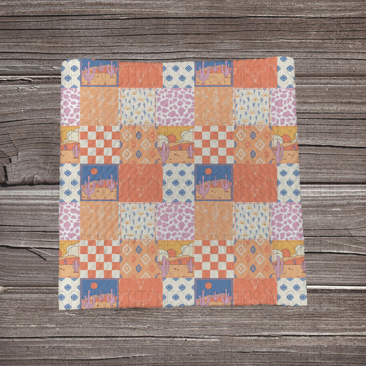 Western Sunset Patchwork | Fabric Strip | Bow Making | Scrunchie | Headwraps