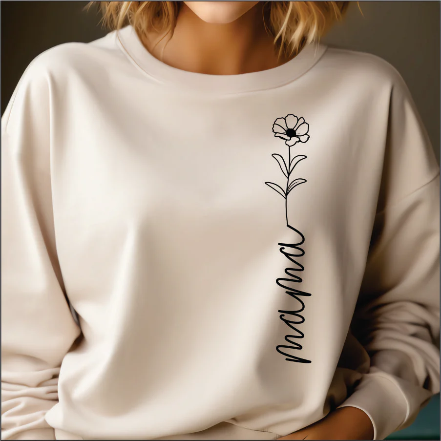 Mama Vertical Floral - DTF TRANSFER
