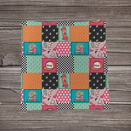 Lil’ Diva Patchwork | Fabric Strip- Bow Making | Headwraps