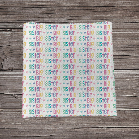 Pastel Big Sister | Bullet Fabric Strip | Bow Making | Scrunchie |