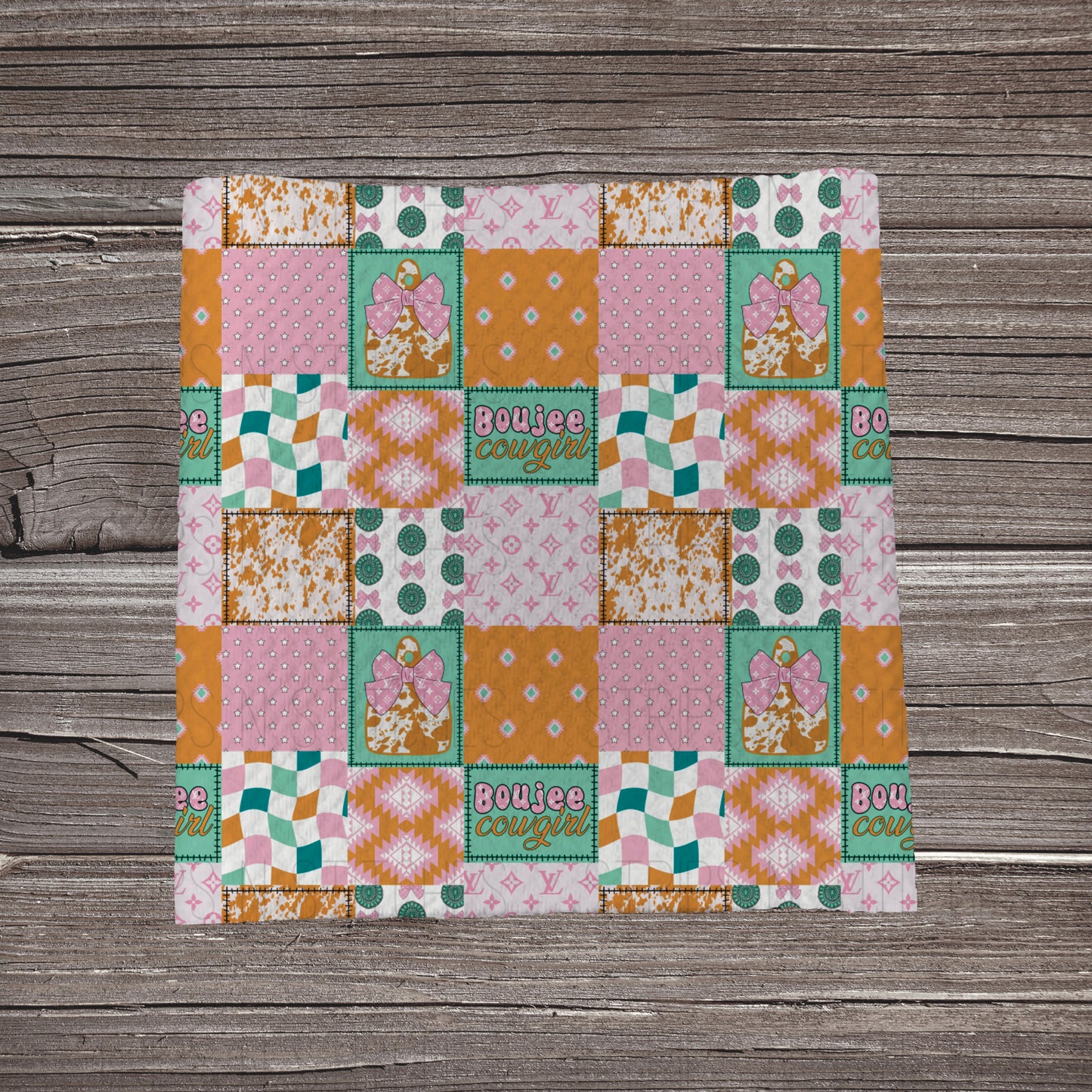 Boujee CowgirlPatchwork | Bullet Fabric Strip | Bow Making | Scrunchie |