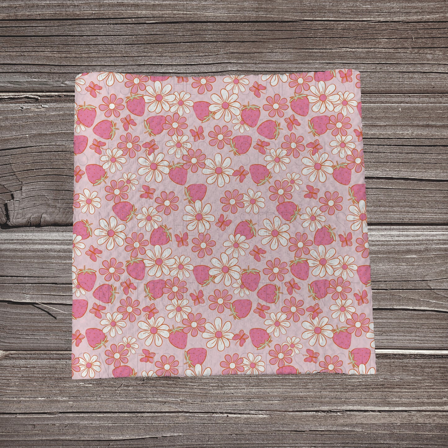 Muted Strawberry Fields | Bullet Fabric Strip | Bow Making | Scrunchie |