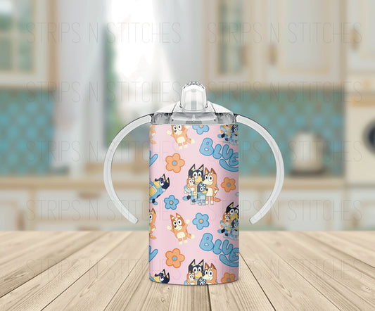 Bluey Family- PInk | Grow with Me Tumbler- 12oz- Two Lids