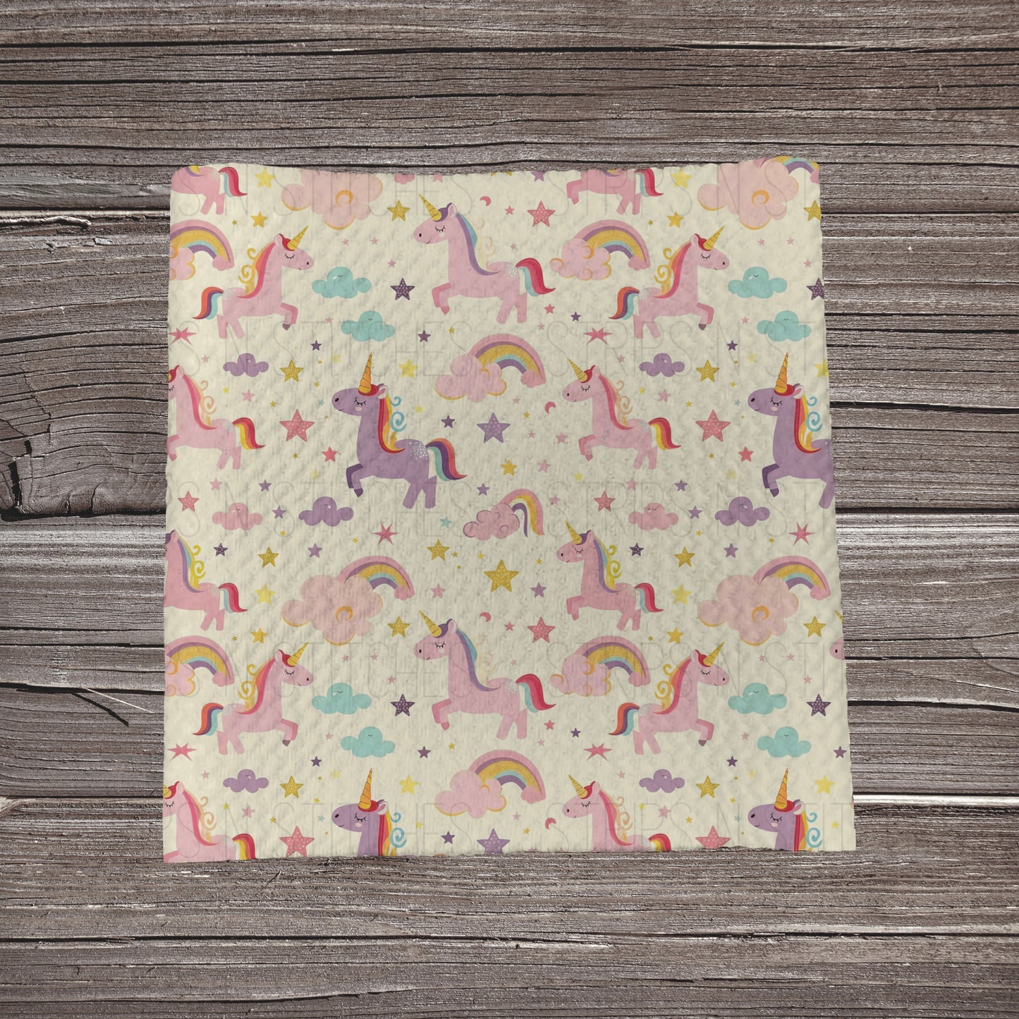 Unicorns & Rainbows Scatter | Fabric Strip- Bow Making- Headwraps- Scrunchies
