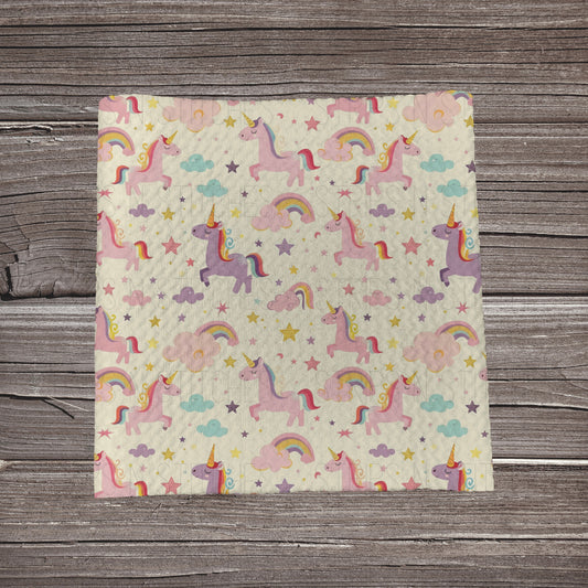 Unicorns & Rainbows Scatter | Fabric Strip- Bow Making- Headwraps- Scrunchies