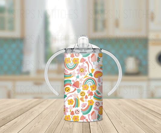 Rainbow Scatter | Grow with Me Tumbler- 12oz- Two Lids