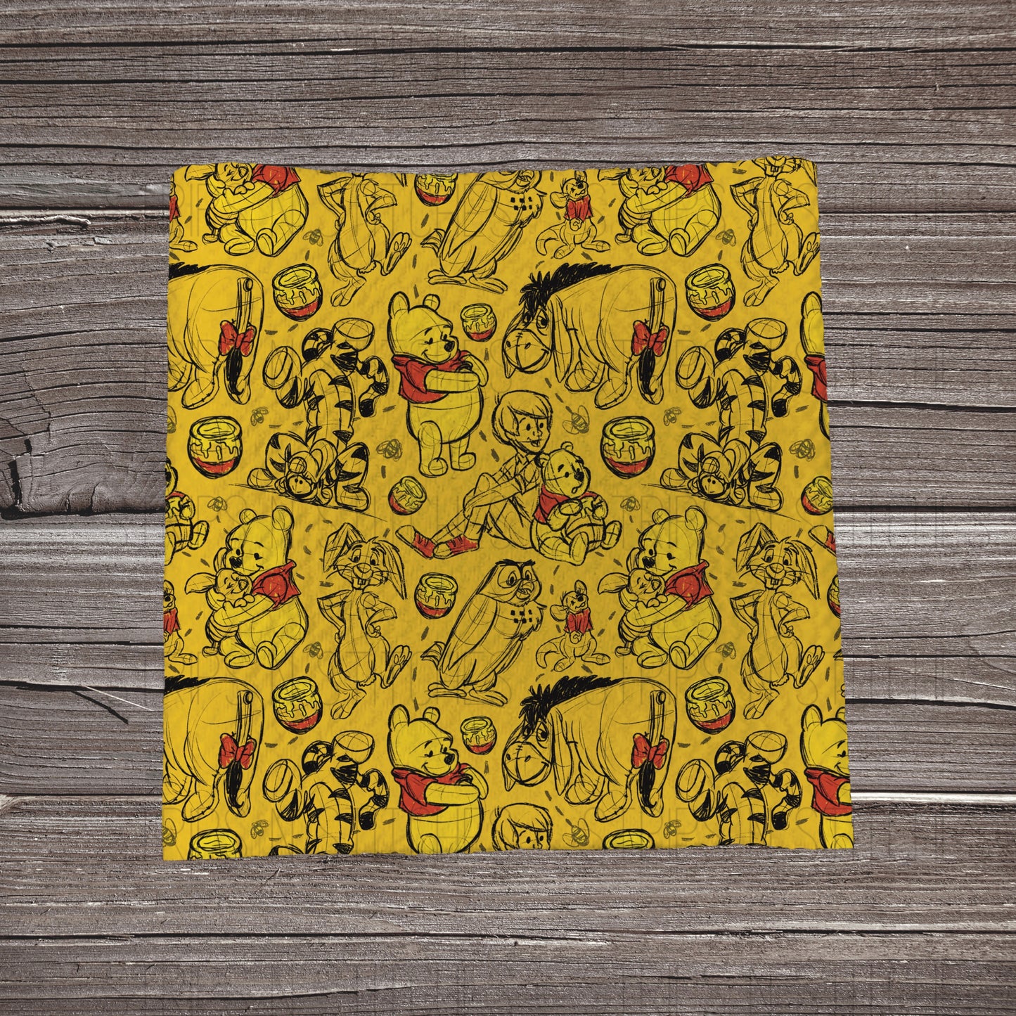Winnie the Pooh- Yellow Fabric Strip- Bow Making- Headwrap- Scrunchies